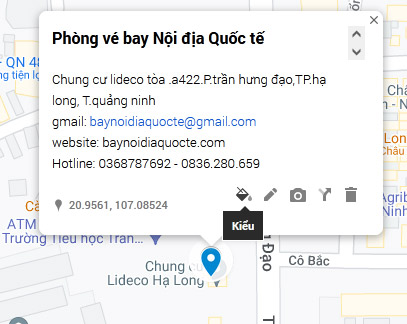Bản đồ phòng vé máy bay Baynoidiaquocte.com